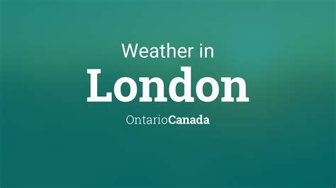 the weather network london ontario canada